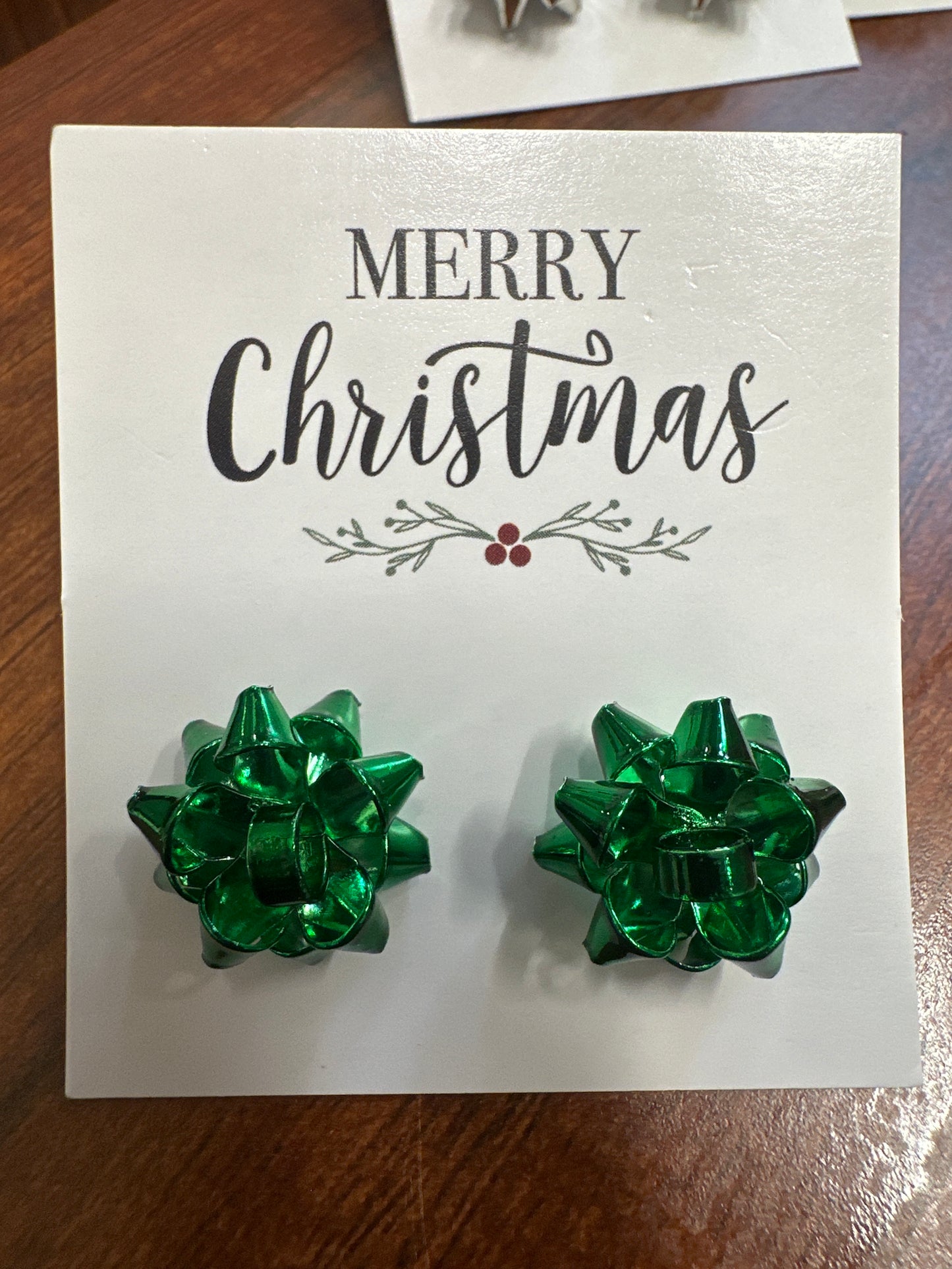 Christmas Gift Bow Earrings