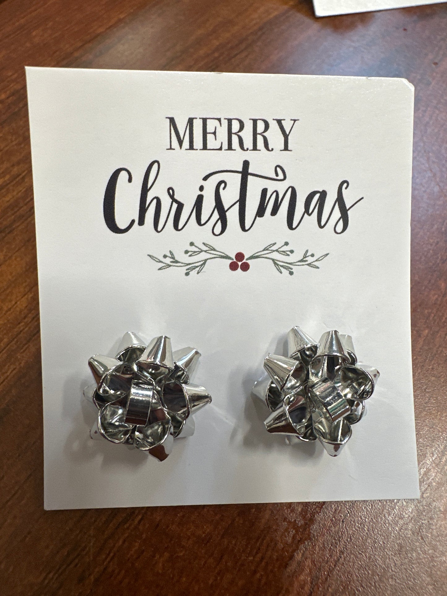 Christmas Gift Bow Earrings