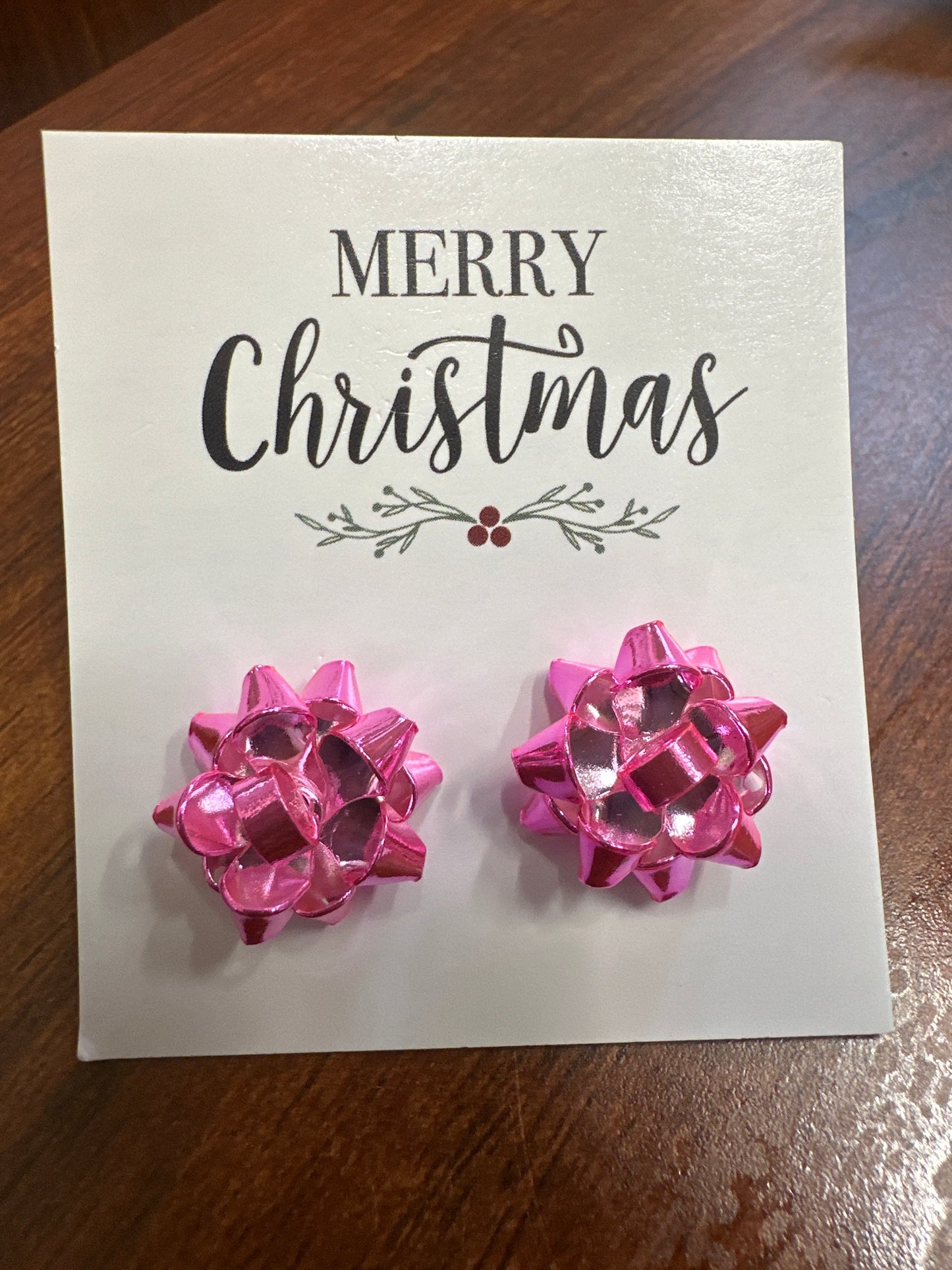 Christmas Gift Bow Earrings