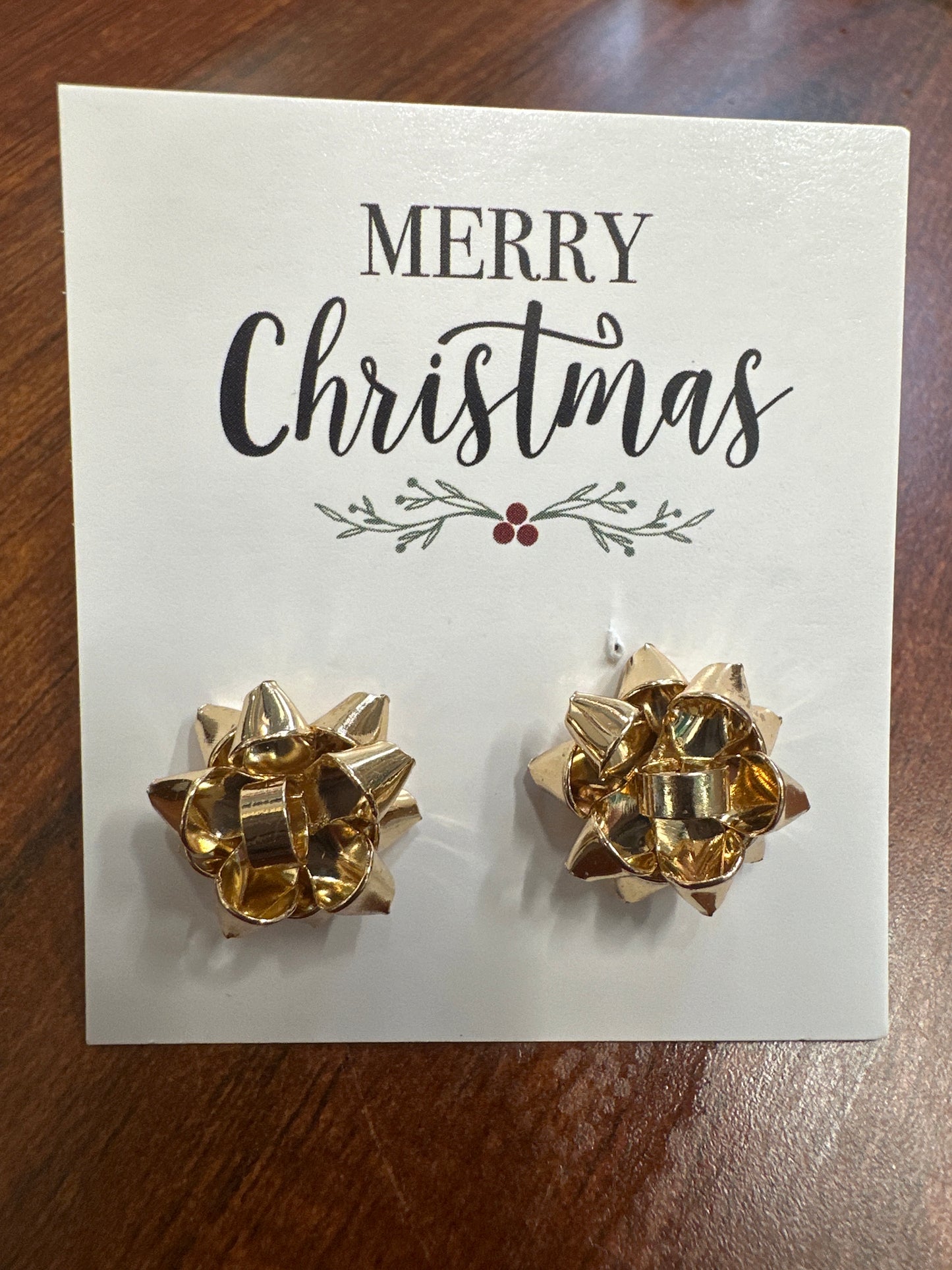 Christmas Gift Bow Earrings
