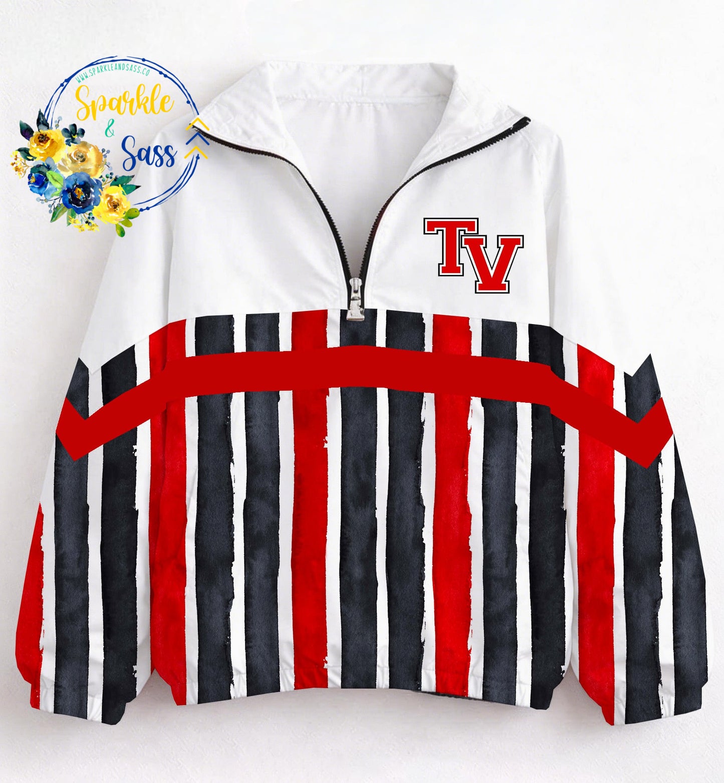 Tusky Valley Trojans Water Color Stripes Jacket-Ships Nov 5
