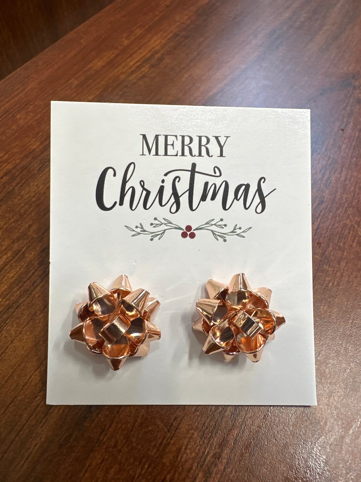 Christmas Gift Bow Earrings