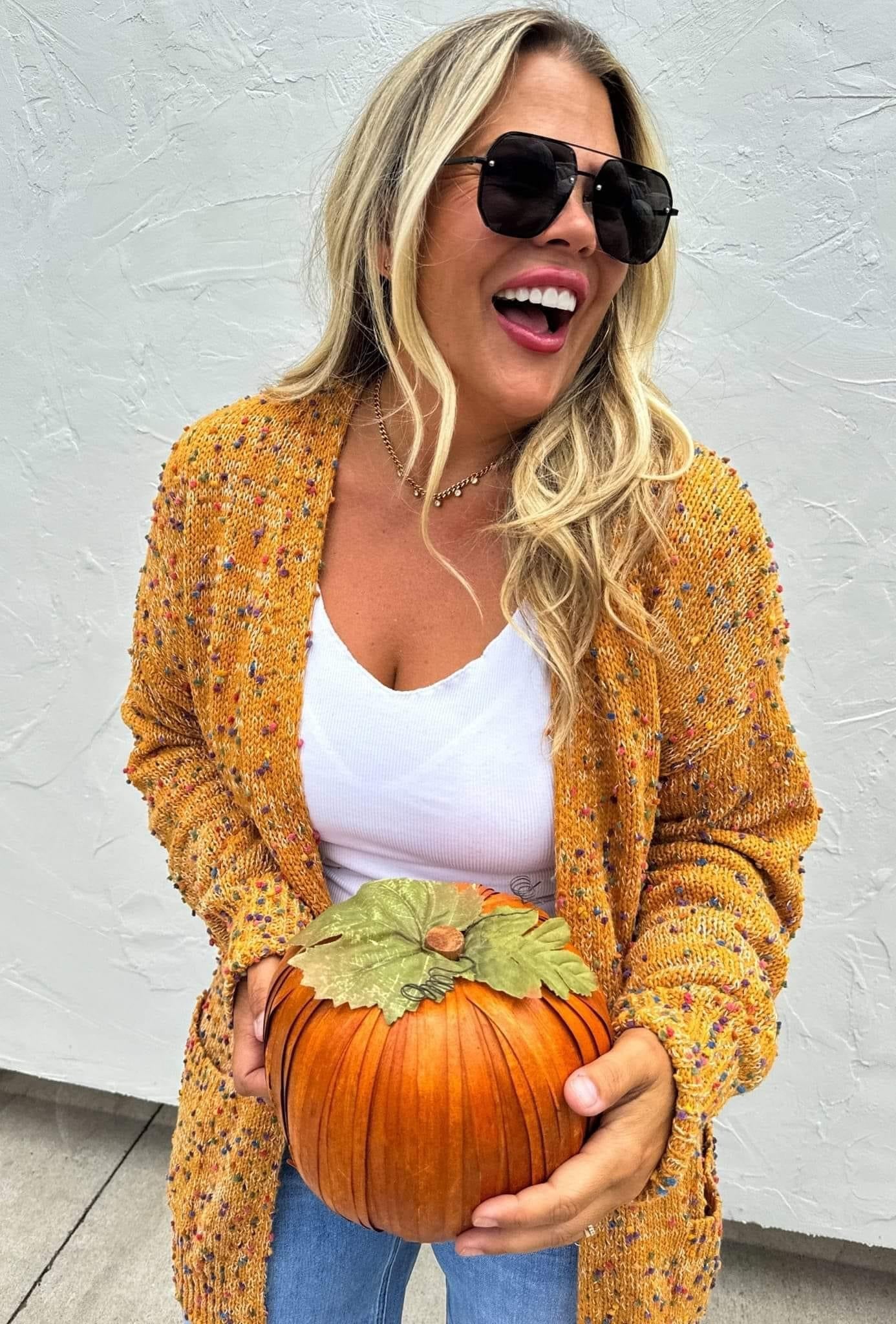 Marigold Polka Dot Cardigan