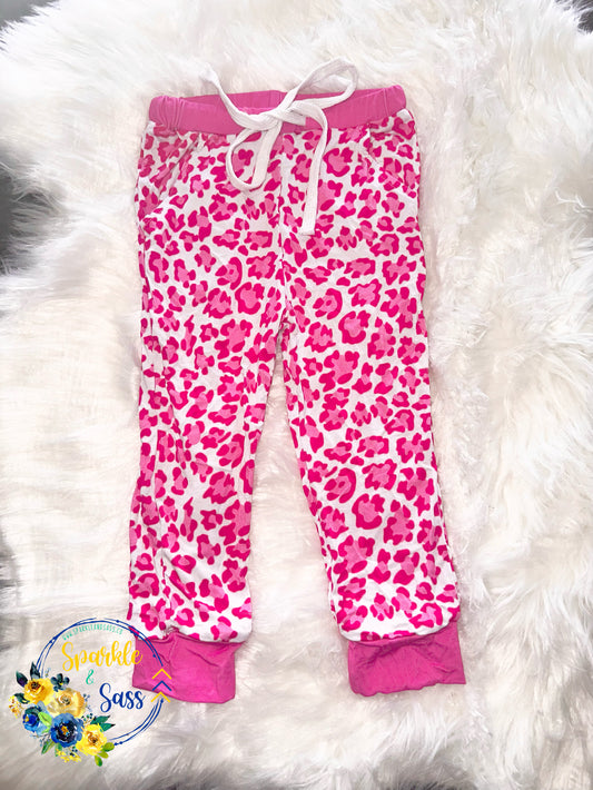 Bamboo Pink Leopard Youth Joggers