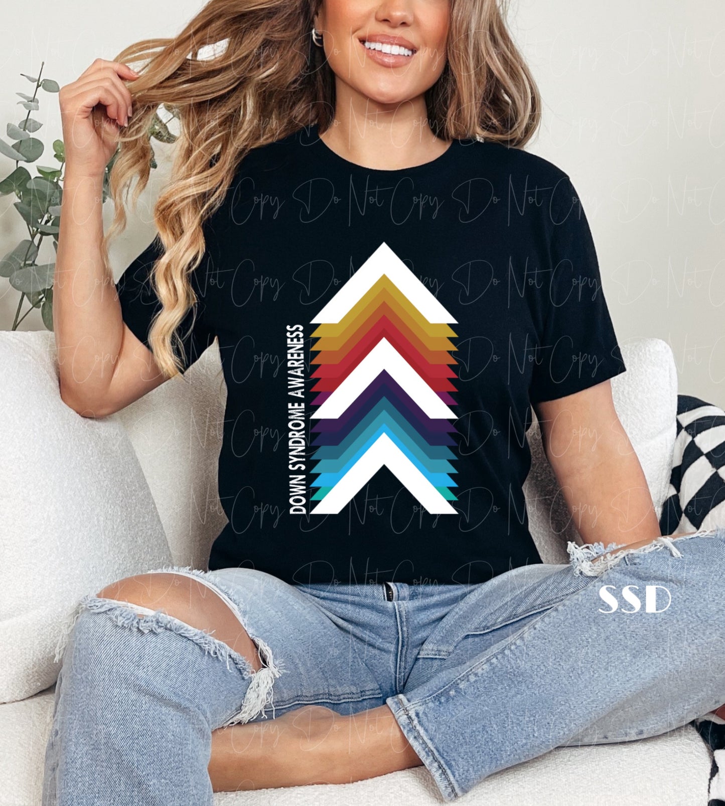 Stacked Chevron Graphic Tee Sweatshirt