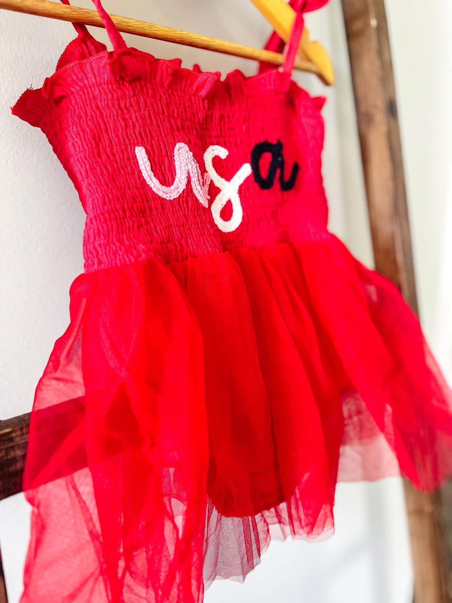 Red USA 4th of July Romper