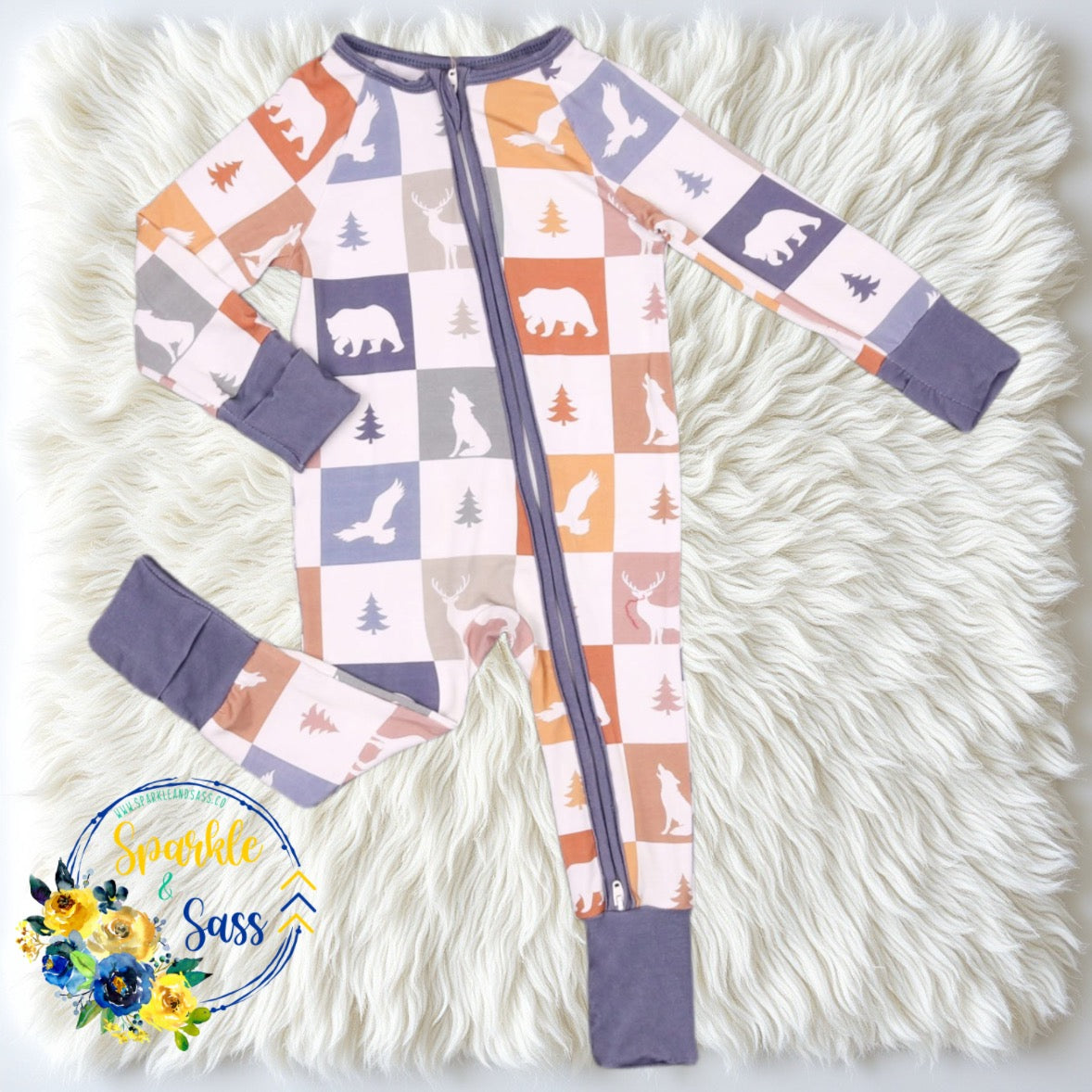 Wild Animals One Piece Sleeper