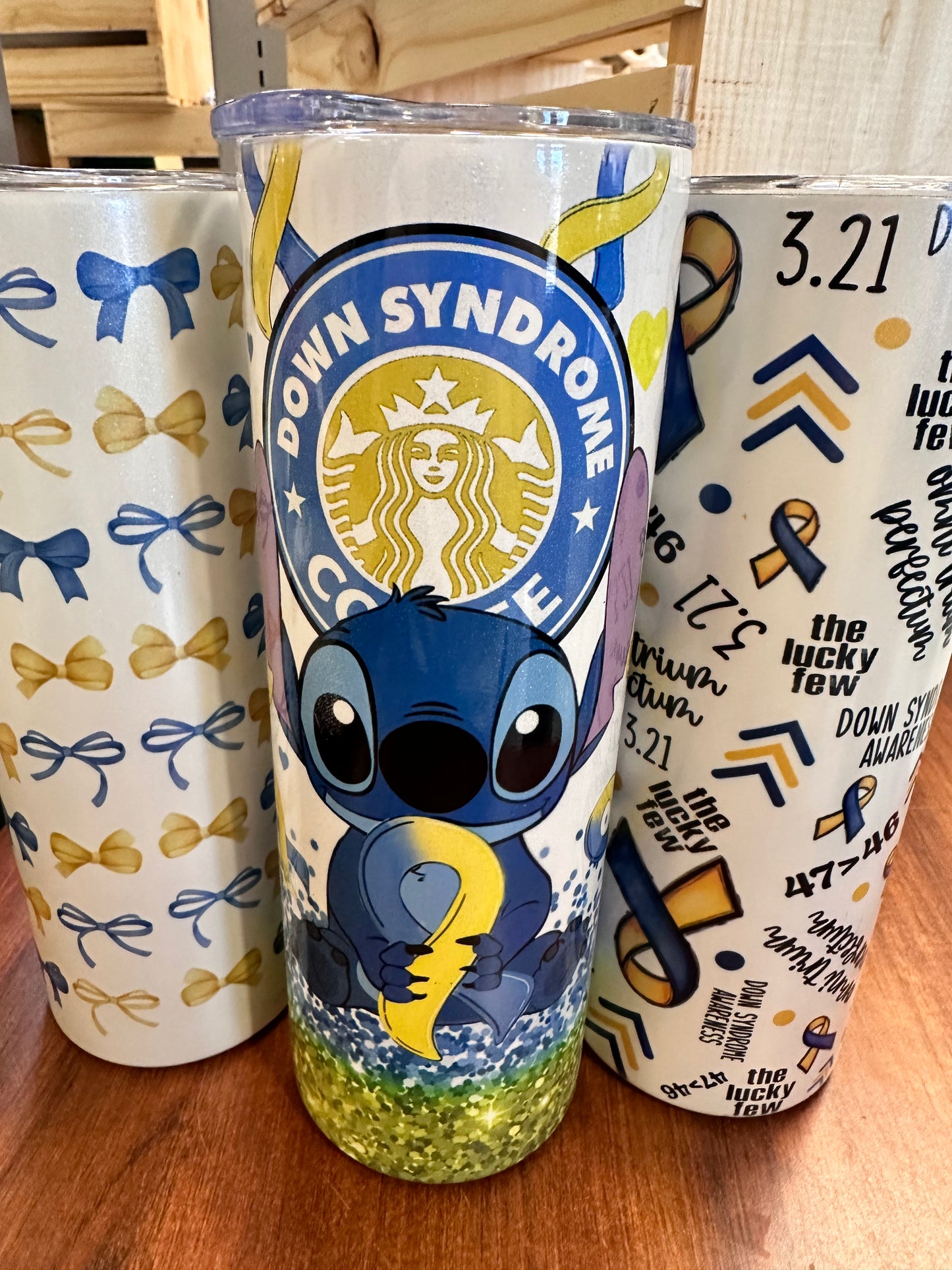 Down Syndrome Character Coffee Shimmer Tumbler