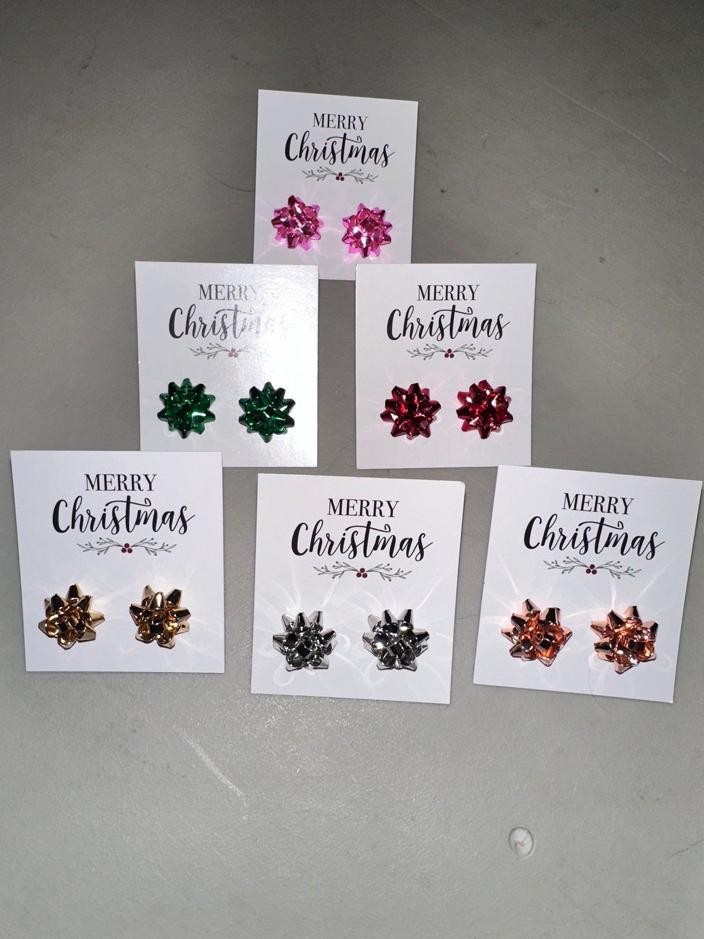Christmas Gift Bow Earrings