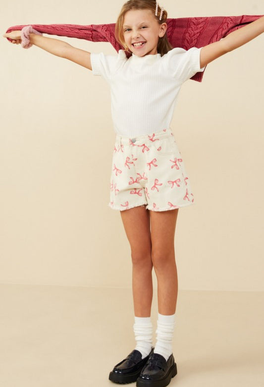 Girls Bow Shorts