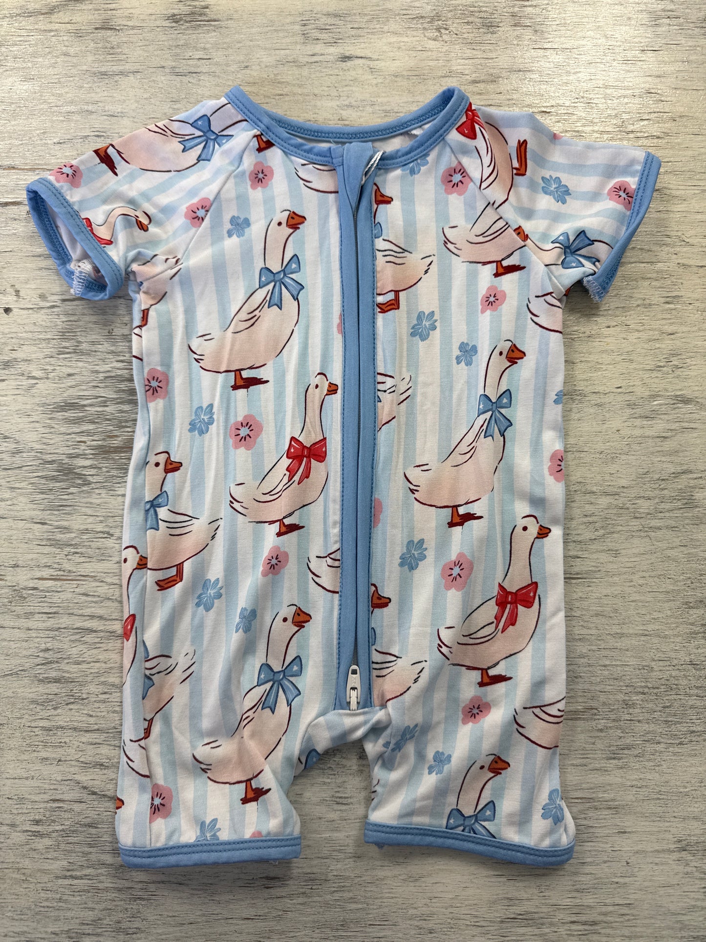Geese bamboo shorts romper
