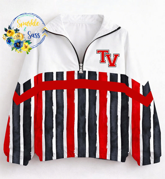 Tusky Valley Trojans Water Color Stripes  Jacket-Ships Nov 5
