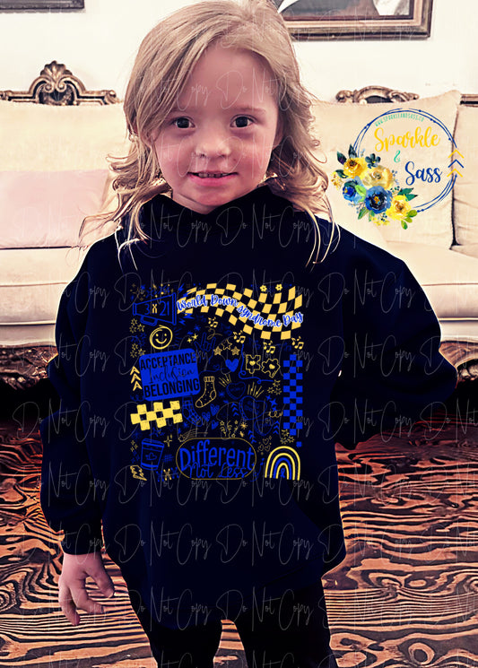 World Down Syndrome Day Collage Graphic Tee Sweatshirt