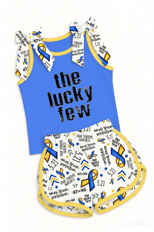 Down Syndrome The Lucky Few Cheer Shorts Set SHIPS Sept 10