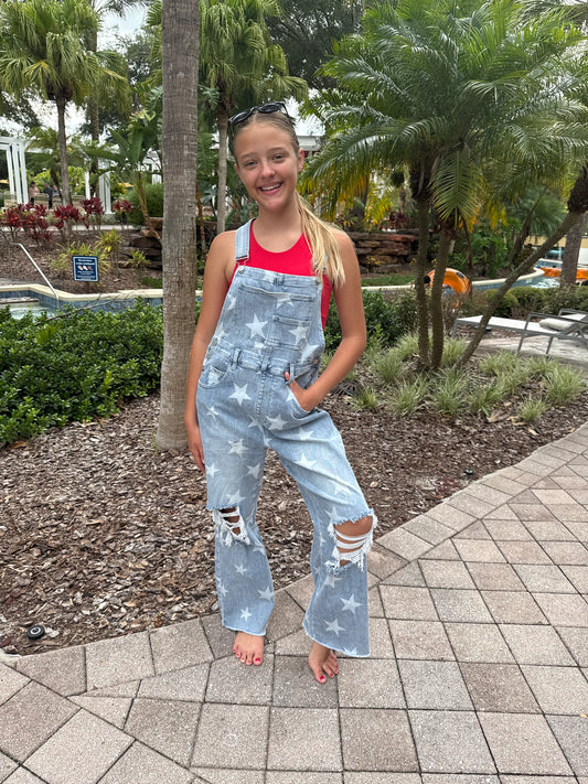 Star Spangled Denim Overalls