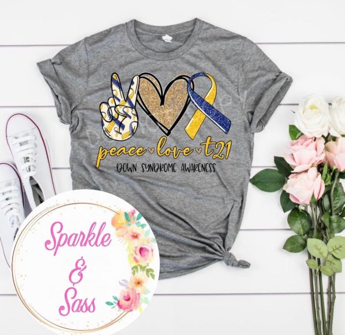 Peace Love T21 Graphic Tee
