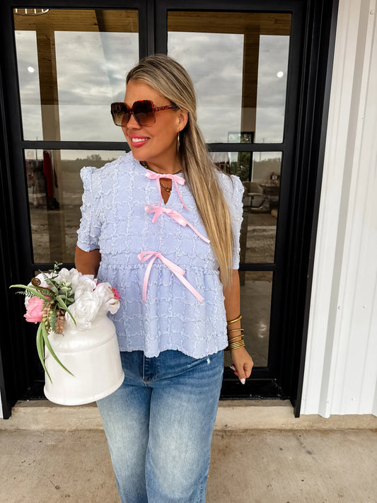 Gracie Bow Front Top