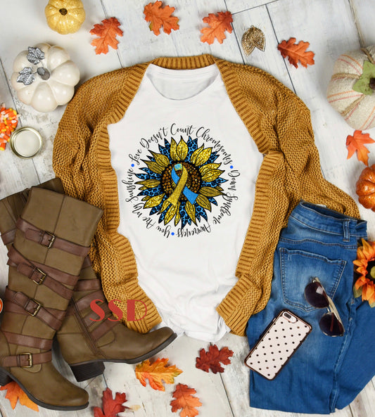 Down Syndrome Sunflower Graphic Tee Sweatshirt