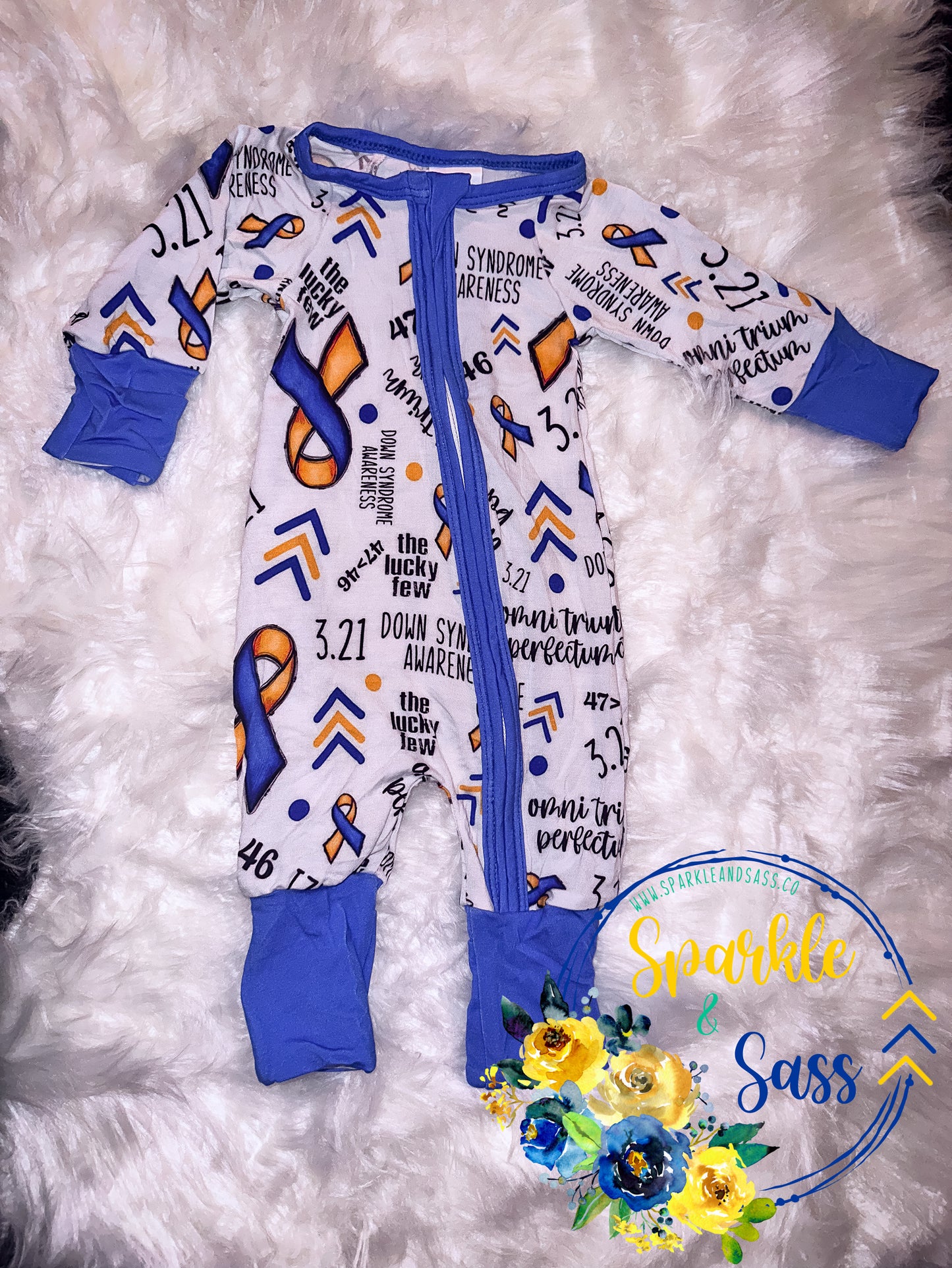 Down Syndrome Montage One Piece Bamboo Sleeper