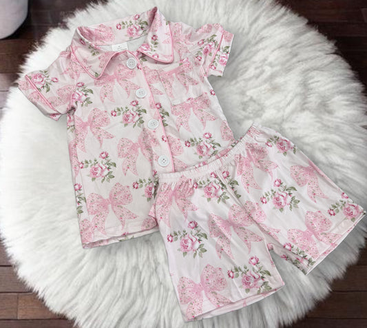 Floral & Bows Girls Lounge Set