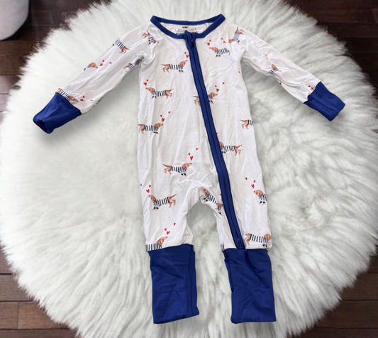Dachshund Love One Piece Bamboo Sleeper